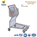 Folding Wire Steel Supermarket Trolley Cargo Cart Warehouse Trolley CA13